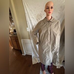 Lands End Womens 1X Beige 100% Polyester Jacket (Good Condition)